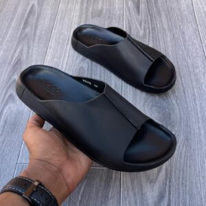 RF-Sandal-VO115-01 en Cuir Noir Homme