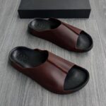 RF-Sandal-VO115-02 en Cuir Marron Homme