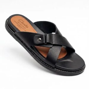 RF-Sandal-Clark.01 en Cuir Noir Homme